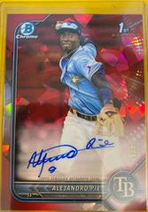Alejandro Pie [Red] Baseball Cards 2022 Bowman Chrome Sapphire Autographs Prices