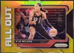A'ja Wilson [Gold] #1 Basketball Cards 2023 Panini Prizm WNBA All Out Prices