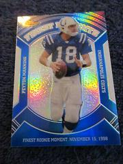 Peyton Manning [Blue Refractor] #VFM-PM Football Cards 2007 Topps Finest Moments Prices