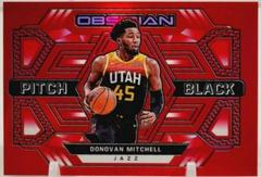 Donovan Mitchell [Red Flood] Basketball Cards 2021 Panini Obsidian Pitch Black Prices