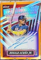 Ronald Acuna Jr. [Orange] #FHA-RA Baseball Cards 2023 Topps Finest Headliners Autographs Prices