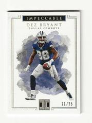 Dez Bryant #9 Football Cards 2017 Panini Impeccable Prices