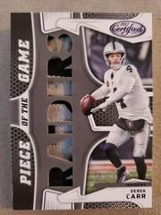 Derek Carr [Purple] #PG-DC Football Cards 2022 Panini Certified Piece of the Game Prices
