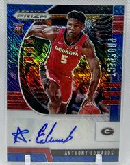Anthony Edwards [Blue Shimmer] Basketball Cards 2020 Panini Prizm Draft Picks Autographs Prices