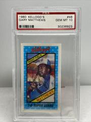 Gary Matthews Baseball Cards 1980 Kellogg's Prices