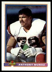 Anthony Munoz #79 Football Cards 1991 Bowman Prices