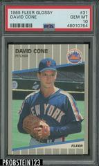 David Cone #31 Baseball Cards 1989 Fleer Glossy Prices