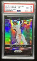 Ronald Acuna Jr. [Hyper] #6 Baseball Cards 2018 Panini Chronicles Prizm Prices