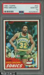 Fred Brown #43 Basketball Cards 1981 Topps Prices