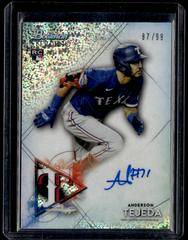 Anderson Tejeda [Speckle Refractor] #BSRA-AT Baseball Cards 2021 Bowman Sterling Rookie Autographs Prices