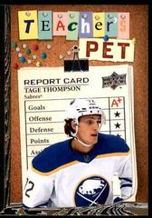 Tage Thompson [Gold] #TP-29 Hockey Cards 2023 Upper Deck Teachers Pet Prices