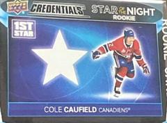 Cole Caufield #1SR-2 Hockey Cards 2021 Upper Deck Credentials 1st Star of the Night Rookies Prices