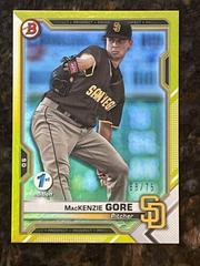 MacKenzie Gore [Yellow Foil] #BFE-105 Baseball Cards 2021 Bowman 1st Edition Prices