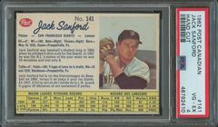 Jack Sanford [Hand Cut] #141 Baseball Cards 1962 Post Canadian Prices