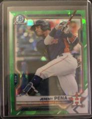 Jeremy Pena [Green Refractor] #BCP-11 Baseball Cards 2021 Bowman Sapphire Prices