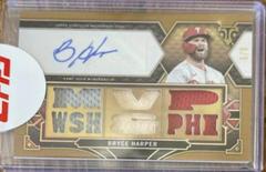 Bryce Harper [Gold] Baseball Cards 2022 Topps Triple Threads Autograph Relic Prices