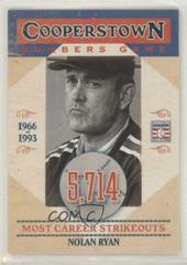 Nolam Ryan Baseball Cards 2013 Panini Cooperstown Numbers Game Prices