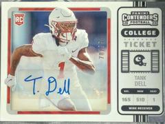 Tank Dell [Autograph] #17 Football Cards 2023 Panini Chronicles Draft Picks Contenders College Ticket Prices