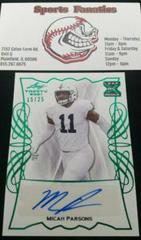 Micah Parsons [Green] #BA-MP1 Football Cards 2021 Leaf Trinity Signatures Prices