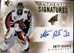 Antti Raanta Hockey Cards 2020 SP Authentic Signatures Prices