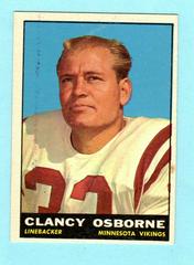 Clancy Osborne Football Cards 1961 Topps Prices