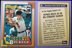 Cal Ripken Jr. #8 Baseball Cards 1990 Topps Tiffany Prices