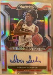 Dereon Seabron [Silver] #RP-DSN Basketball Cards 2022 Panini Prizm Rookie Penmanship Autographs Prices