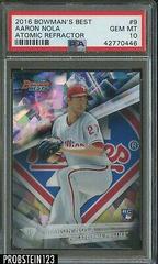 Aaron Nola [Atomic Refractor] #9 Baseball Cards 2016 Bowman's Best Prices