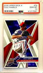 Cole Hamels #74 Baseball Cards 2008 Upper Deck X Prices