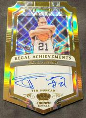 Tim Duncan #10 Basketball Cards 2023 Panini Crown Royale Regal Achievements Signature Prices