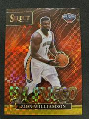 Zion Williamson [Gold Prizm] Basketball Cards 2021 Panini Select En Fuego Prices