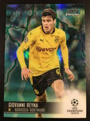 Giovanni Reyna [Aqua Green Electric Refractor] Soccer Cards 2020 Stadium Club Chrome UEFA Champions League Prices