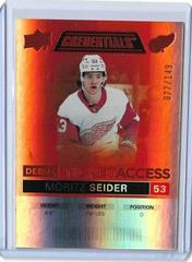 Moritz Seider [Orange] #148 Hockey Cards 2021 Upper Deck Credentials Prices