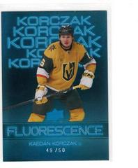 Kaedan Korczak [Blue] Hockey Cards 2022 Upper Deck Fluorescence Prices
