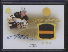 Jack Ahcan #FWAP-JA Hockey Cards 2021 SP Authentic Future Watch Auto Patch Prices