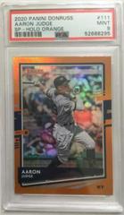 Aaron Judge [SP Holo Orange] #111 Baseball Cards 2020 Panini Donruss Prices