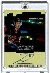 Jake Sanderson [Yellow] #DTAA-SA Hockey Cards 2022 Upper Deck Credentials Debut Ticket Access Autograph Prices