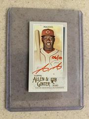 Aristides Aquino [Red Ink] Baseball Cards 2020 Topps Allen & Ginter Mini Autographs Prices