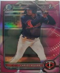 Carlos Aguiar [Fuchsia Lava Refractor] #BCP-1 Baseball Cards 2022 Bowman Chrome Prospects Prices
