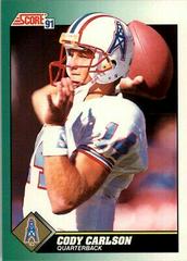 Cody Carlson #302 Football Cards 1991 Score Prices