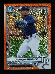 Wander Franco [Orange Shimmer Refractor] #BCP-240 Baseball Cards 2021 Bowman Chrome Prospects Prices