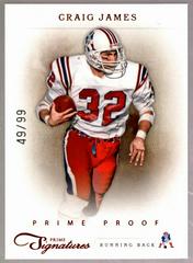 Craig James [Prime Proof Red] #35 Football Cards 2011 Panini Prime Signatures Prices