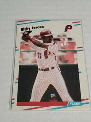 Ricky Jordan #U-110 Baseball Cards 1988 Fleer Update Prices