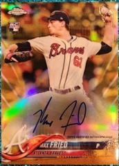 Max Fried [Gold Refractor] #RA-MF Baseball Cards 2018 Topps Chrome Rookie Autograph Prices