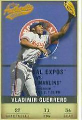 Vladimir Guerrero #11 Baseball Cards 2002 Fleer Authentix Prices