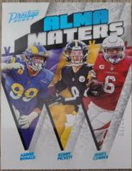 Aaron Donald, James Conner, Kenny Pickett [Blue] #AM-7 Football Cards 2023 Panini Prestige Alma Maters Prices