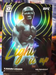 Kamaru Usman [Gold] #12 Ufc Cards 2023 Panini Donruss Optic UFC Light It Up Prices