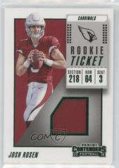 Josh Rosen #RTS-6 Football Cards 2018 Panini Contenders Rookie Ticket Swatches Prices