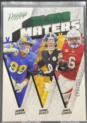 Aaron Donald, James Conner, Kenny Pickett [Green] #AM-7 Football Cards 2023 Panini Prestige Alma Maters Prices
