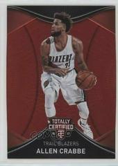 Allen Crabbe [Red] #10 Basketball Cards 2016 Panini Totally Certified Prices